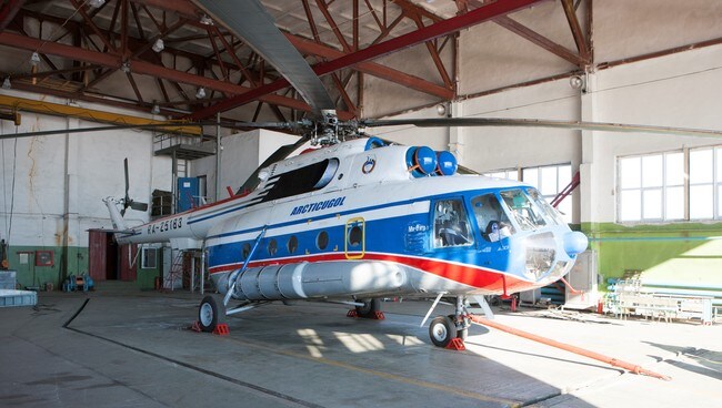 Det russiske Mil MI-8-helikopteret på Svalbard