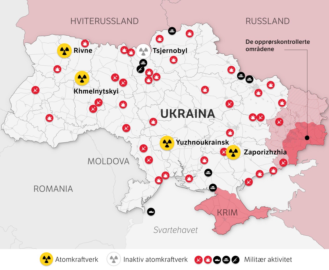 Atomkraftverk i Ukraina med treffninger 25.02
