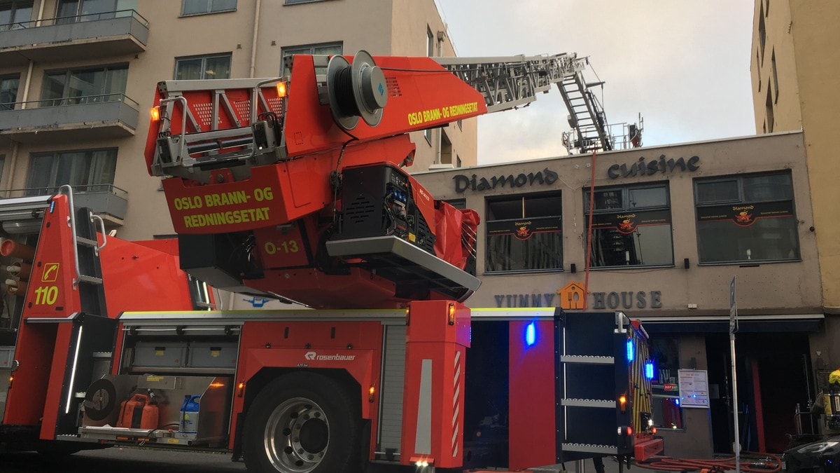 Evakuering etter brann i Oslo 
