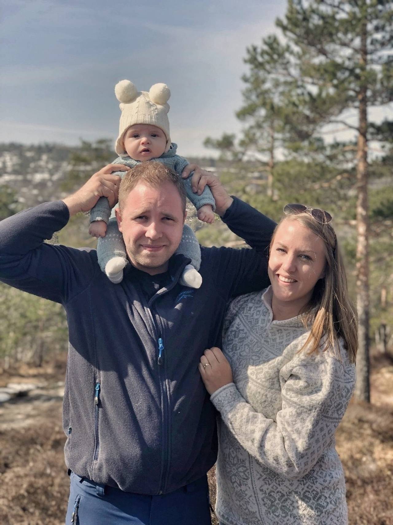 Jannike Skagen, pappa Jøran og vesle Christoffer