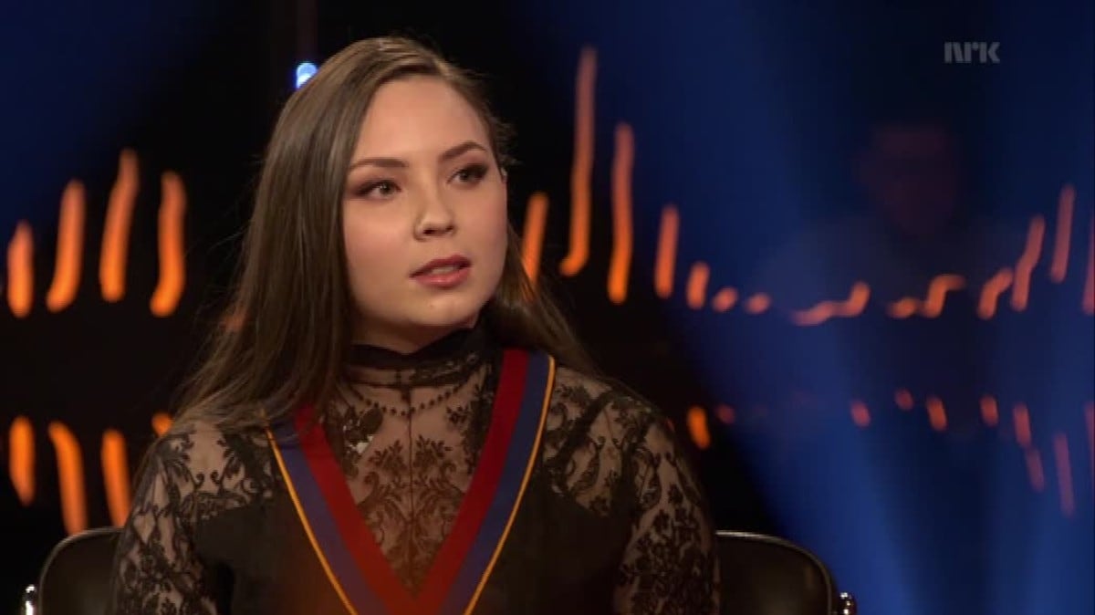 Lene Cecilia Sparrok fra «Sameblod» gjester Skavlan NRK Sápmi