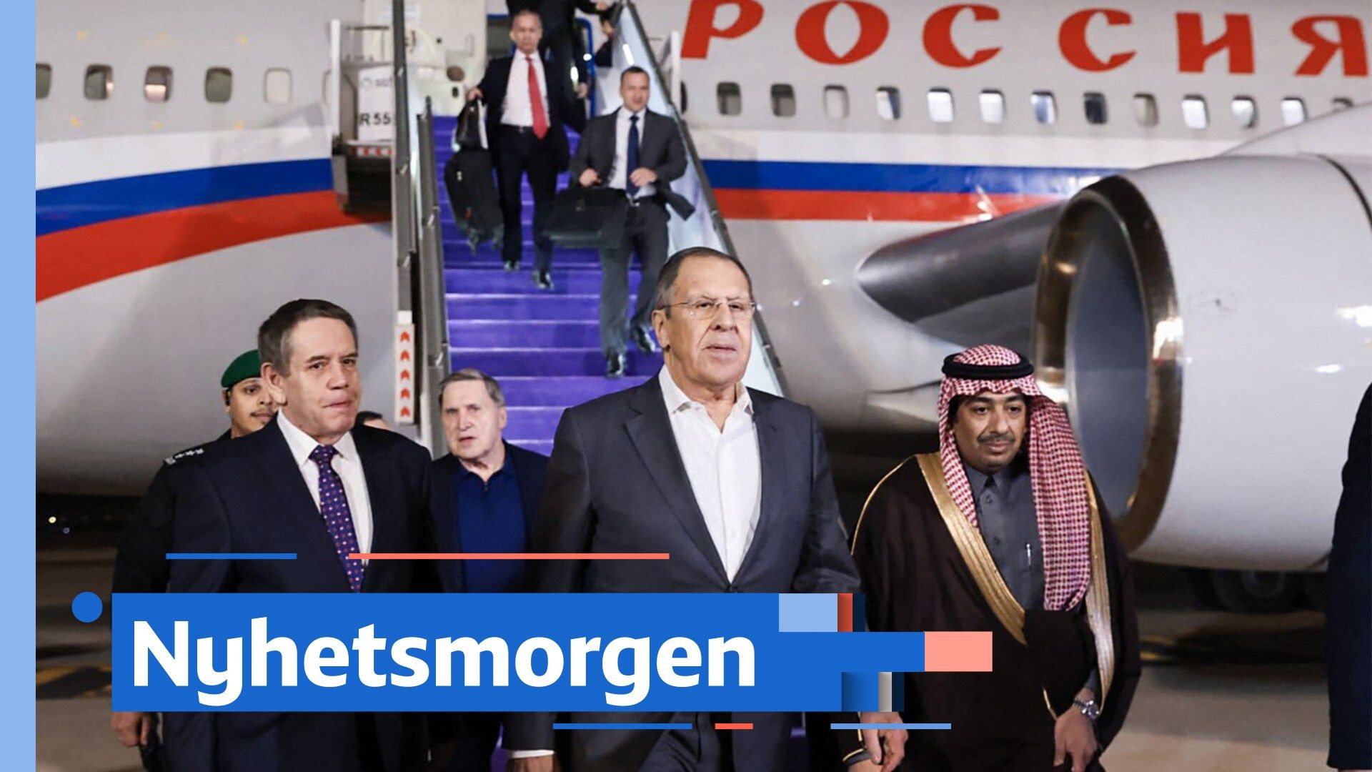Nyhetsmorgen - TV: 18. februar 2025 · Russland og USA møtes i Saudi-Arabia - NRK TV