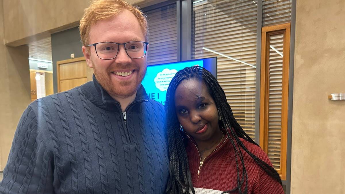 Då Sandra vakna, var kjærasten ein framand