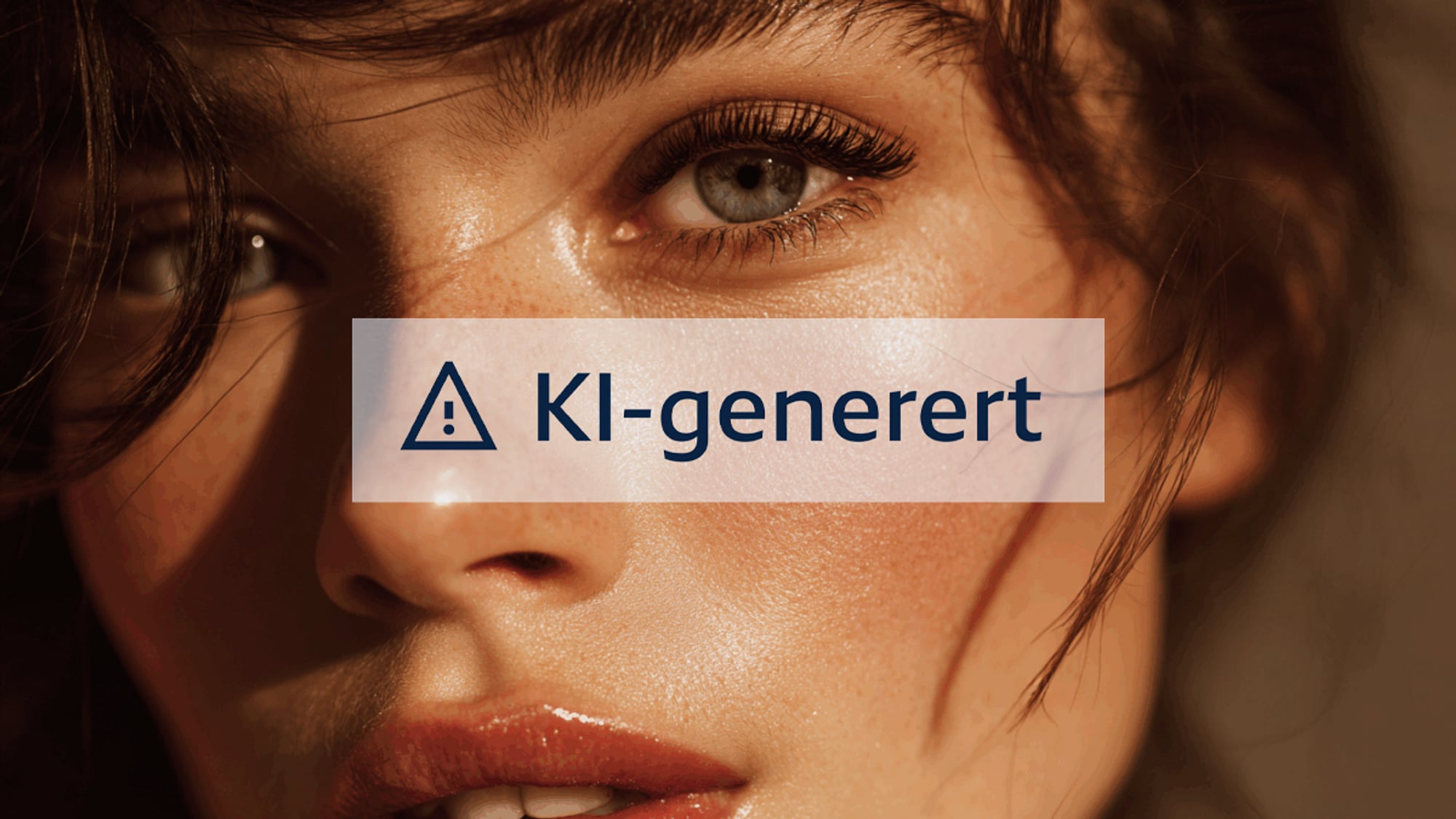 KI-generert bilde av en kvinne, brukt i reklame av en skjønnhetssalong i Norge