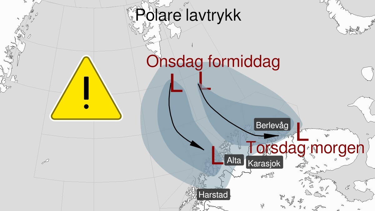 Polart lavtrykk på vei