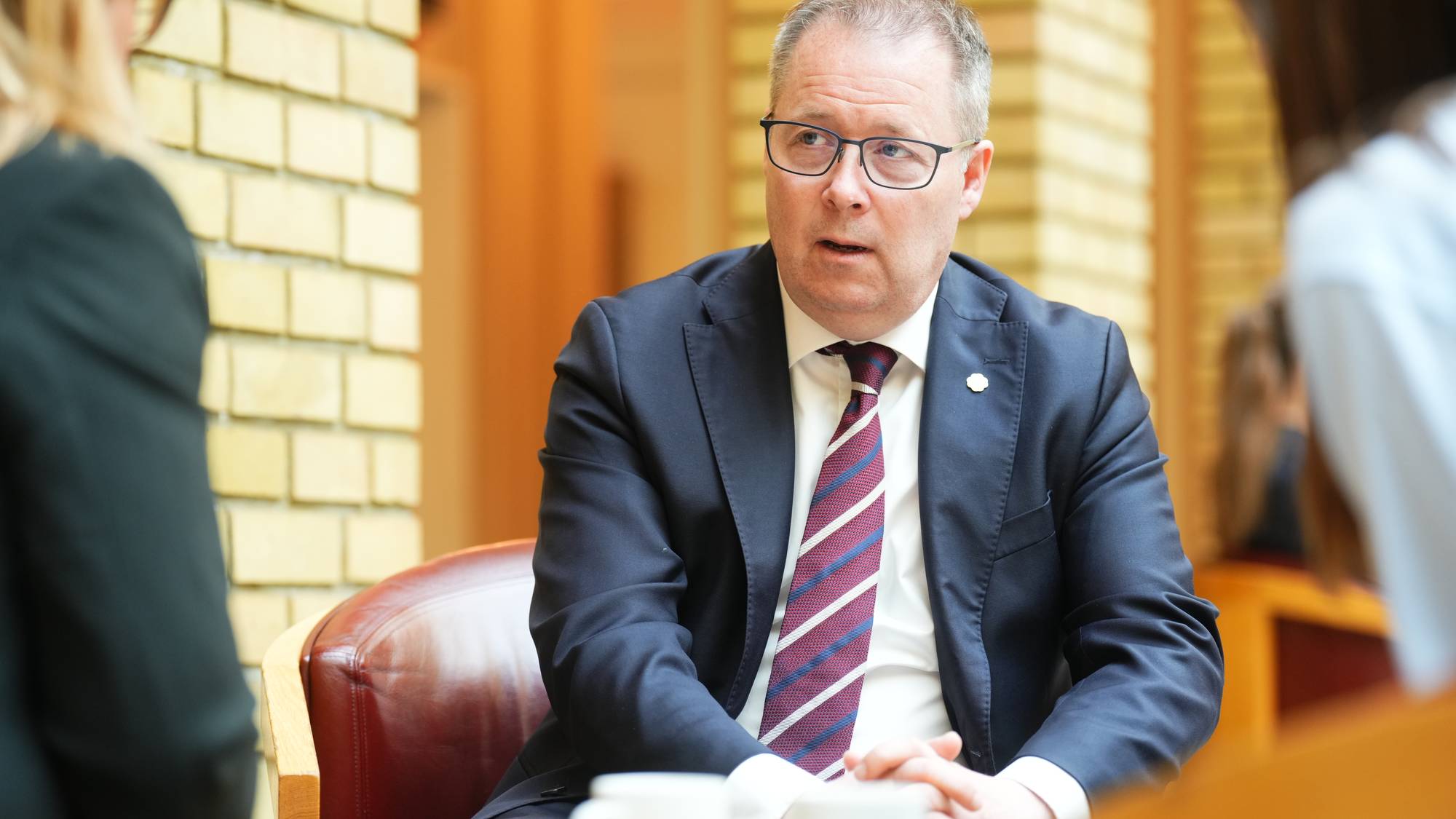 Bjørn Arild Gram (Sp) fra Vandrehallen på Stortinget