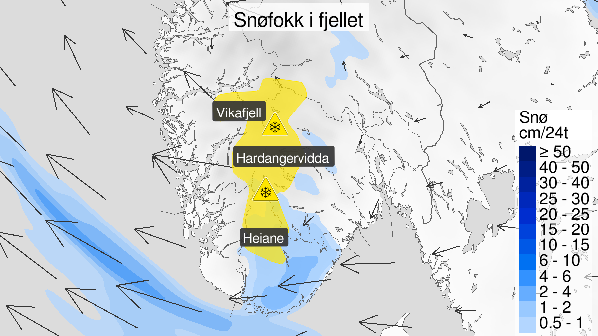 Venter snøfokk i fjellet