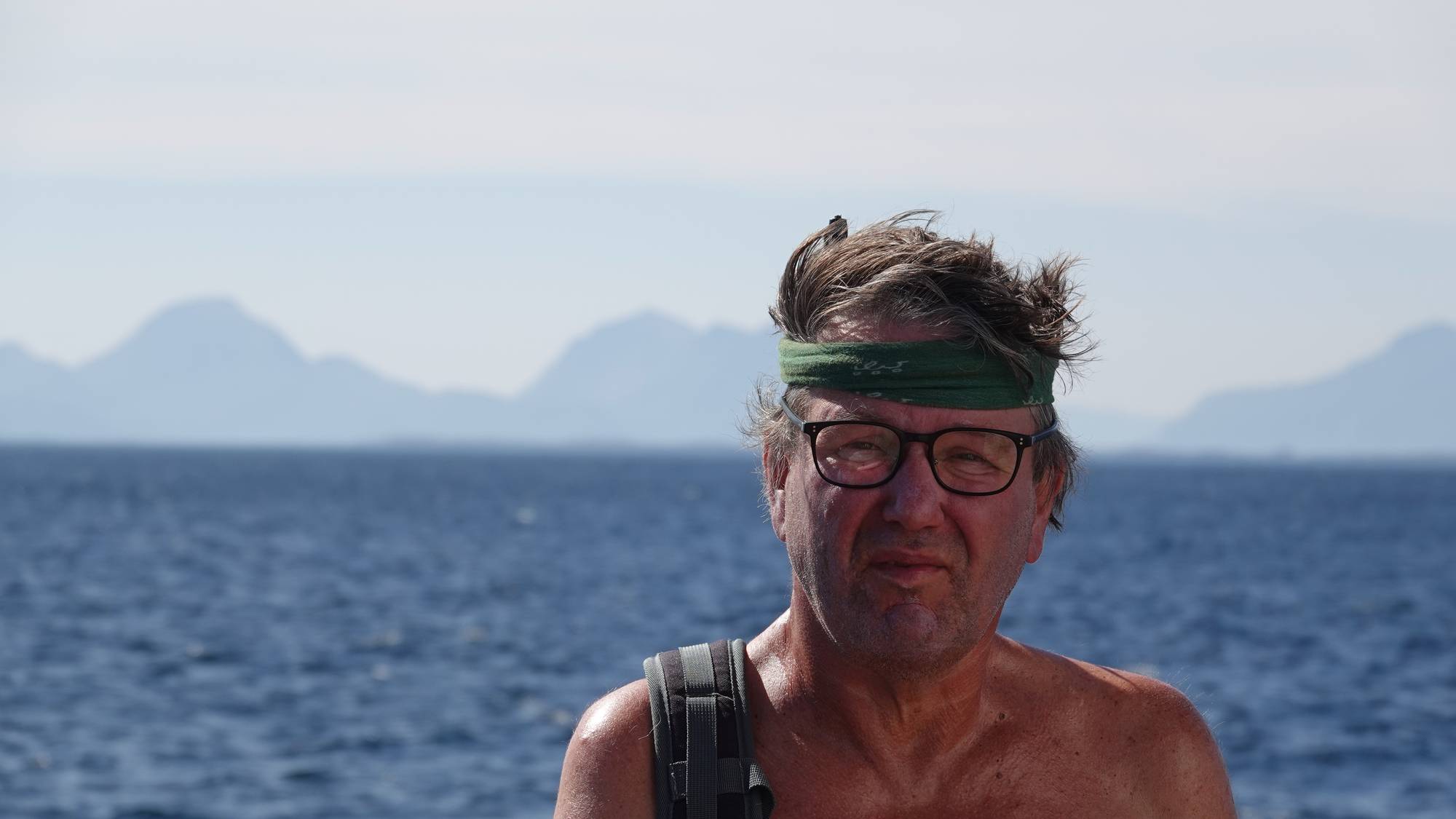 Lars Eide på seilas rundt Hitra sommeren 2025