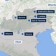 undefined Kartet viser De ulike stedene i Italia det er OL arenaer