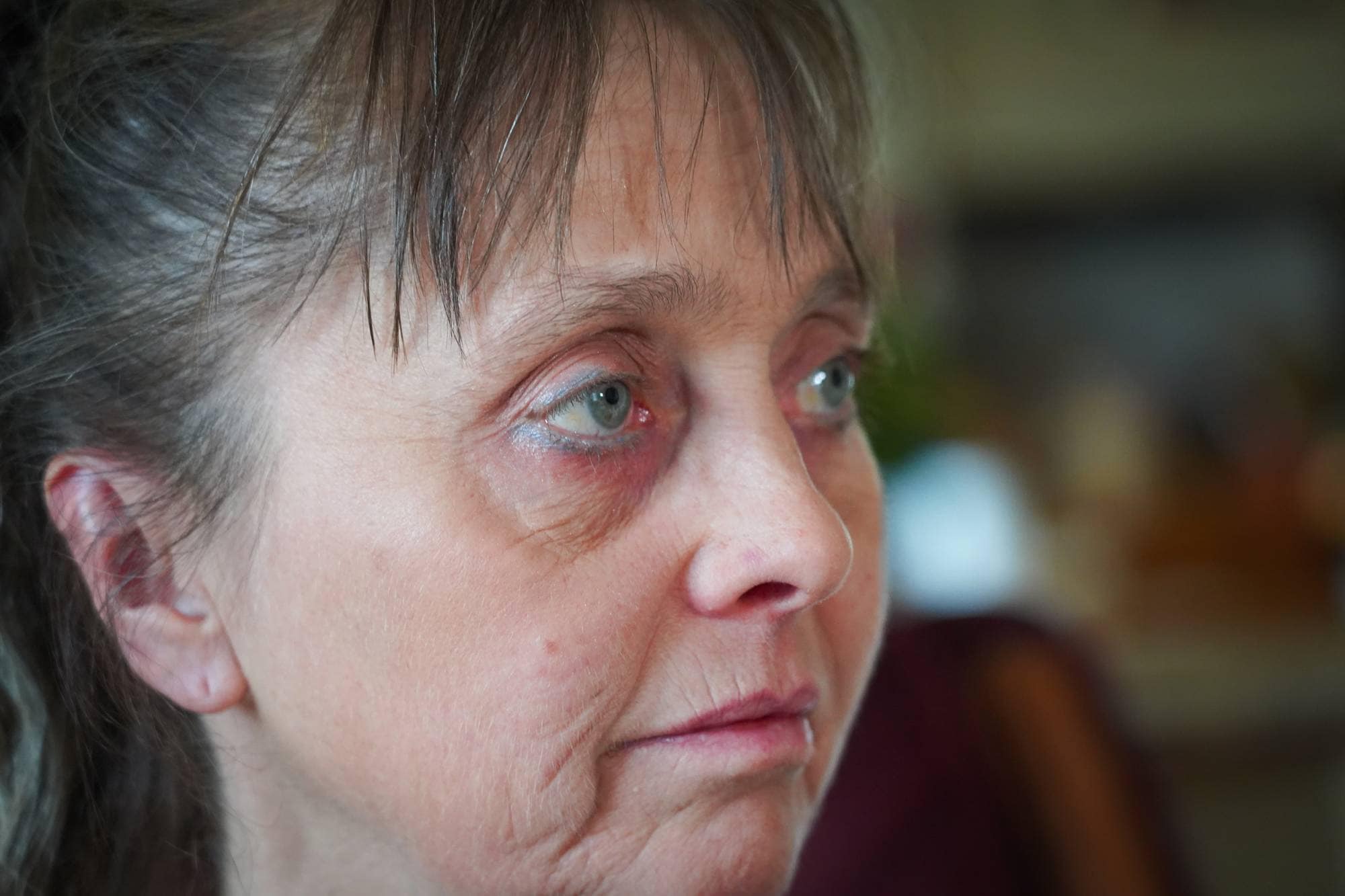 Nærbilde av kvinne, 55
