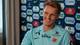 Håvard Greger Hagen / NRK Norsk fotballspiller på et hotellrom blir intervjuet