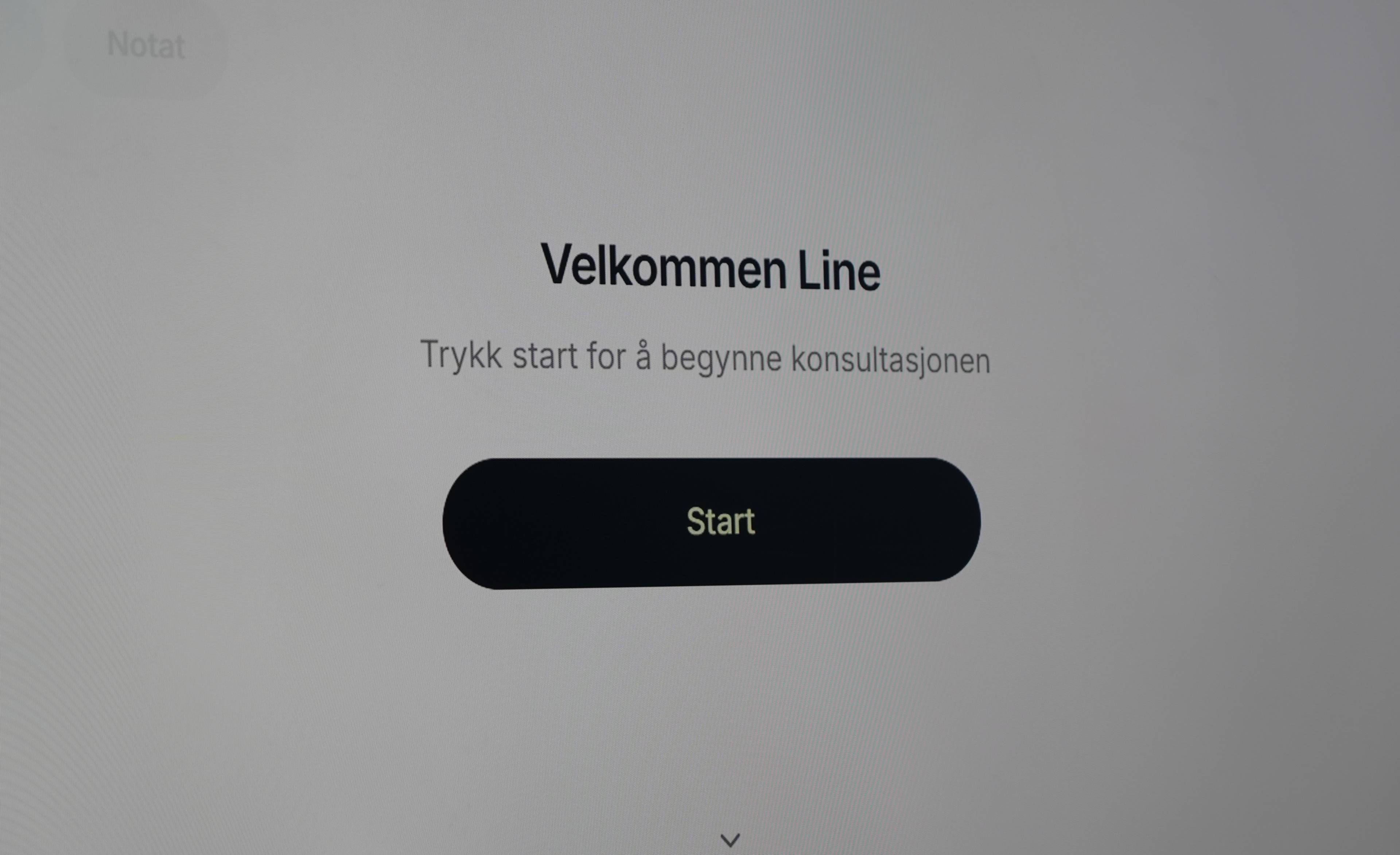skjermbilde fra pasientsamtale