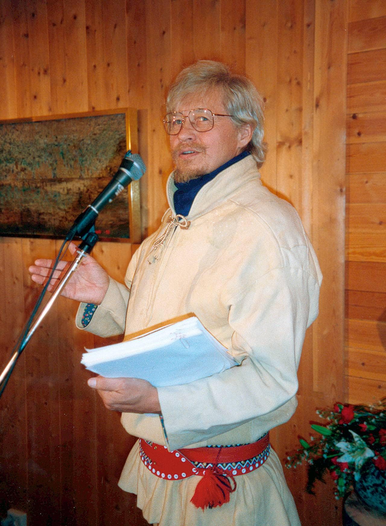 Nils-Aslak Valkeapää i Karasjok 1995