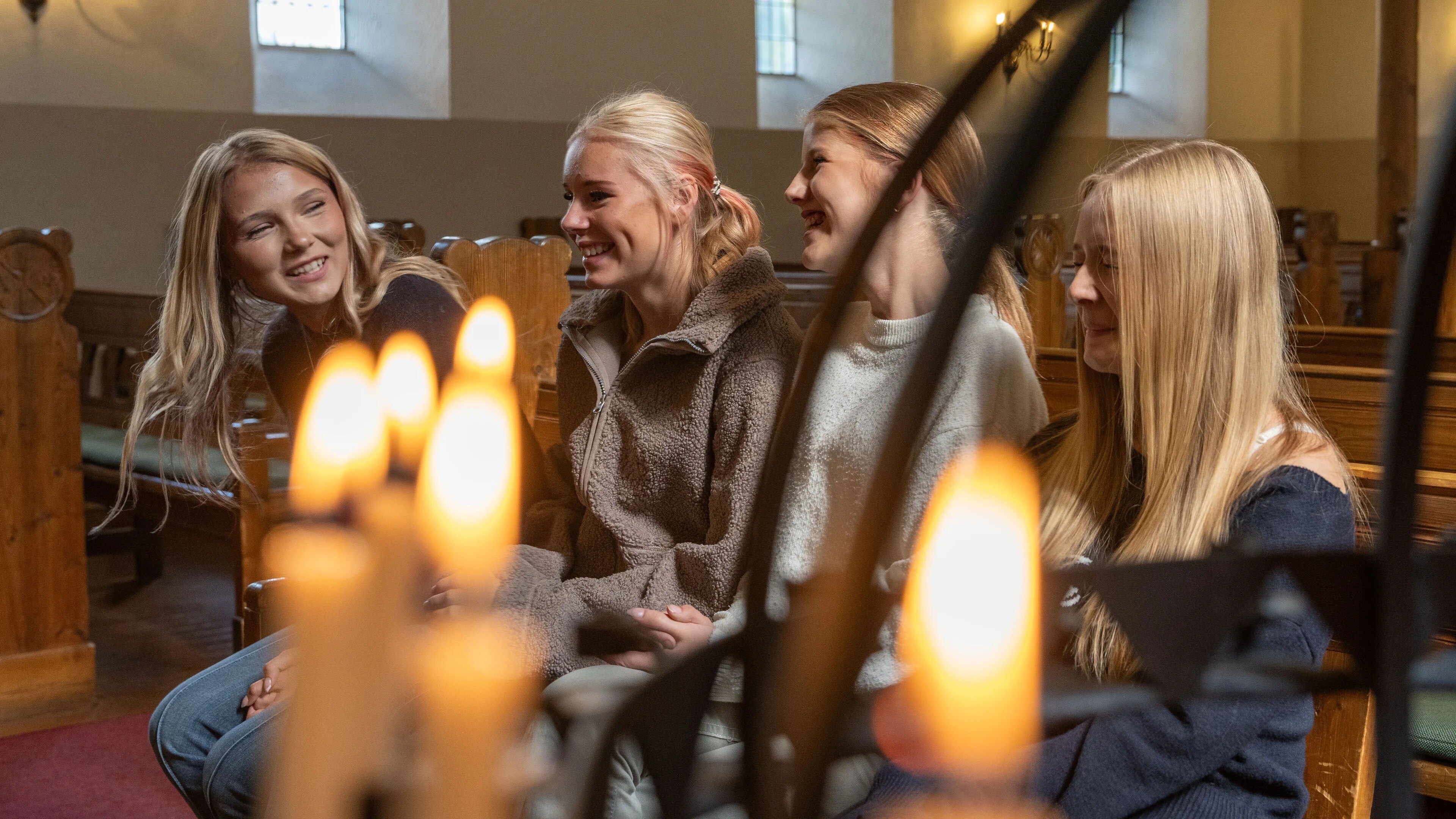 Sara Sofie Lie Henriksen, Mia Rønning Sørensen, Mina Lovise Naas og Mathea Kastet Riis.
