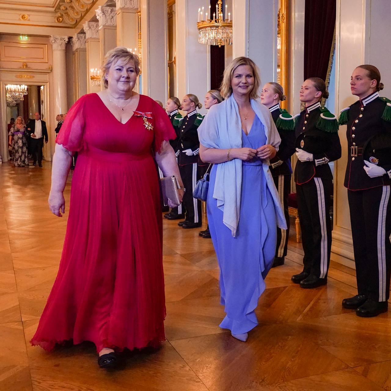 Erna Solberg and Guri Melbye.