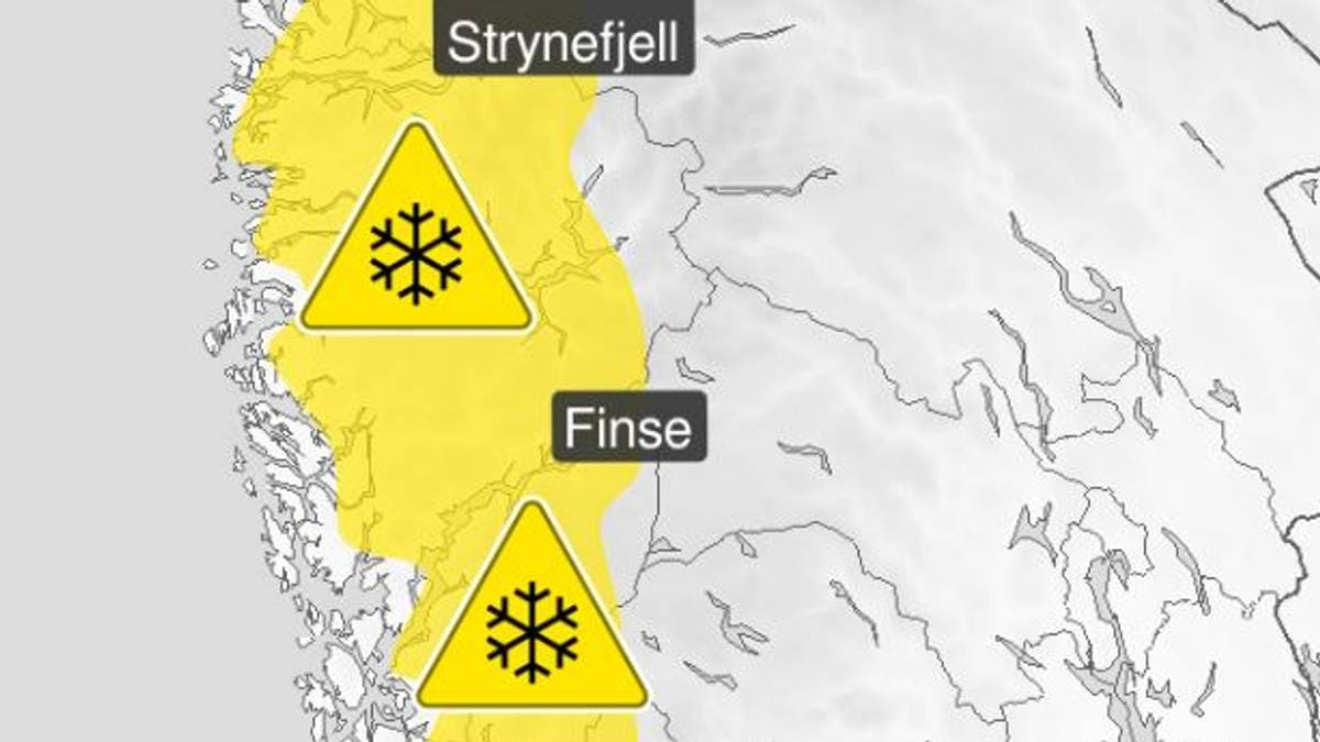 Varsler snø i fjellet