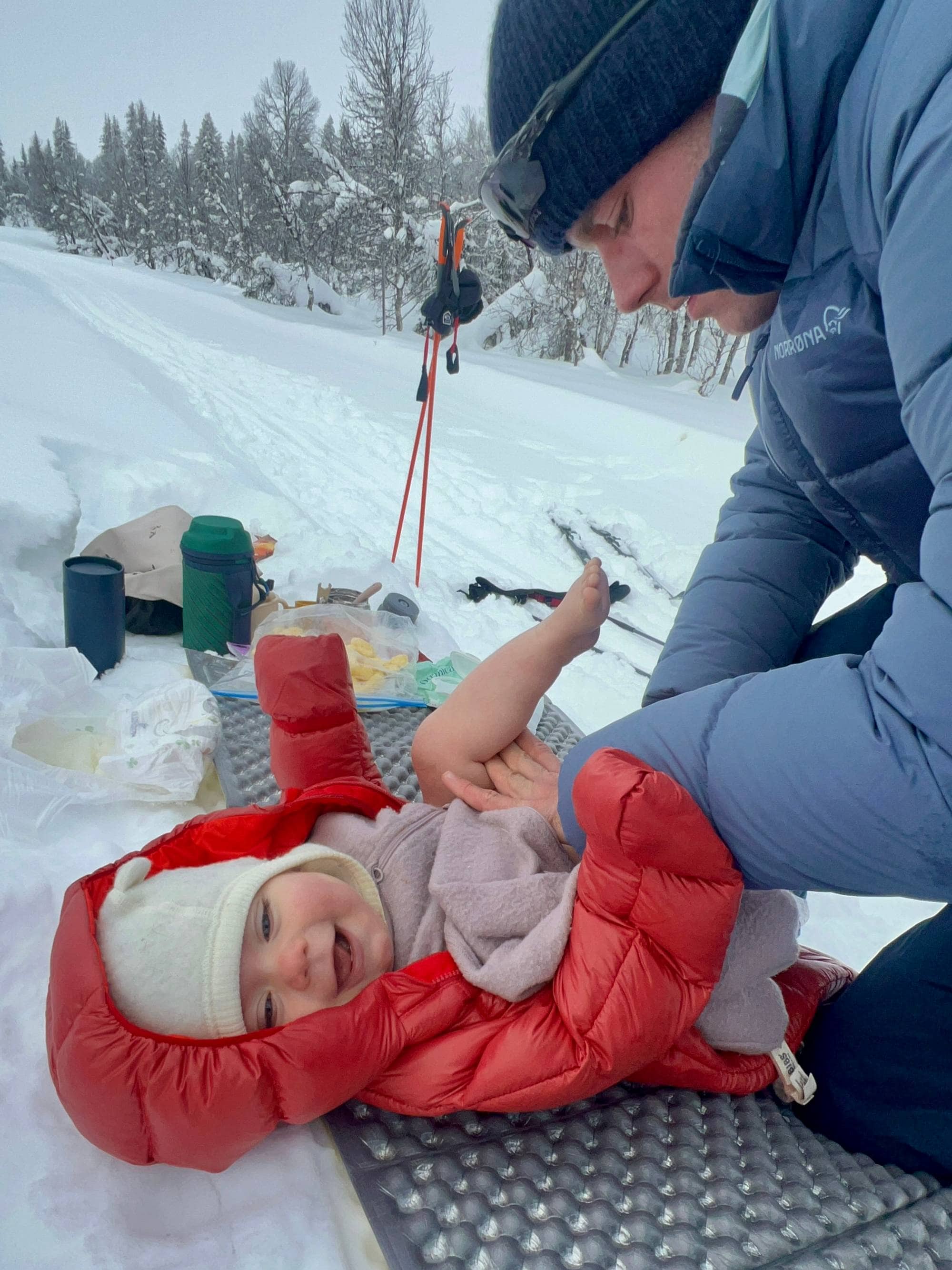Familie Hjertaker og Espelid på tur