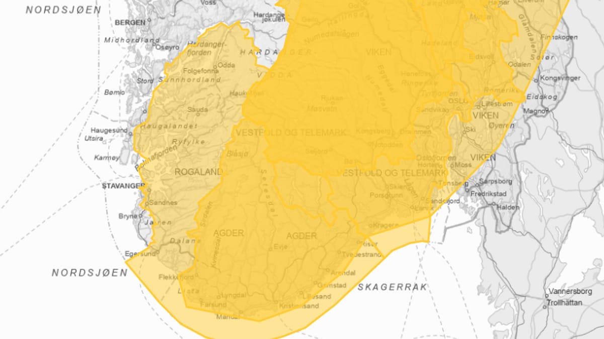 Gult Farevarsel Om Flom- Og Jordskred I Sør-Norge – NRK Vestland