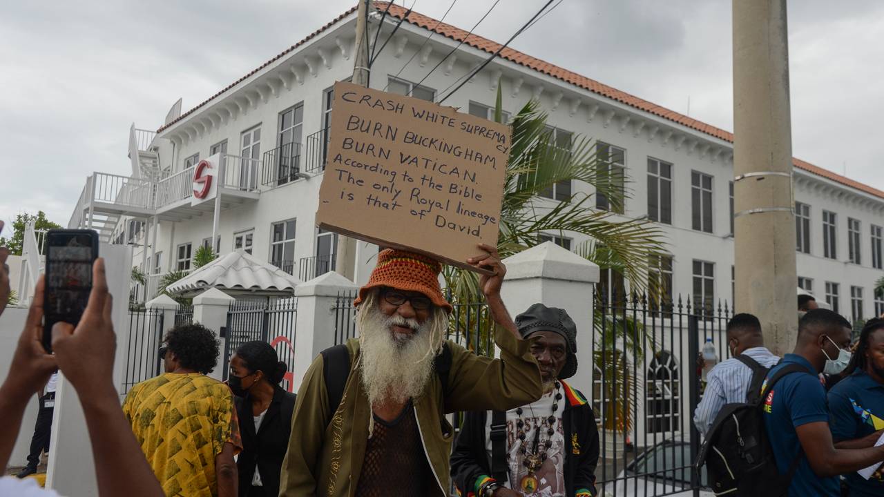 Una manifestazione a Kingston, in Giamaica, il 22 marzo. 