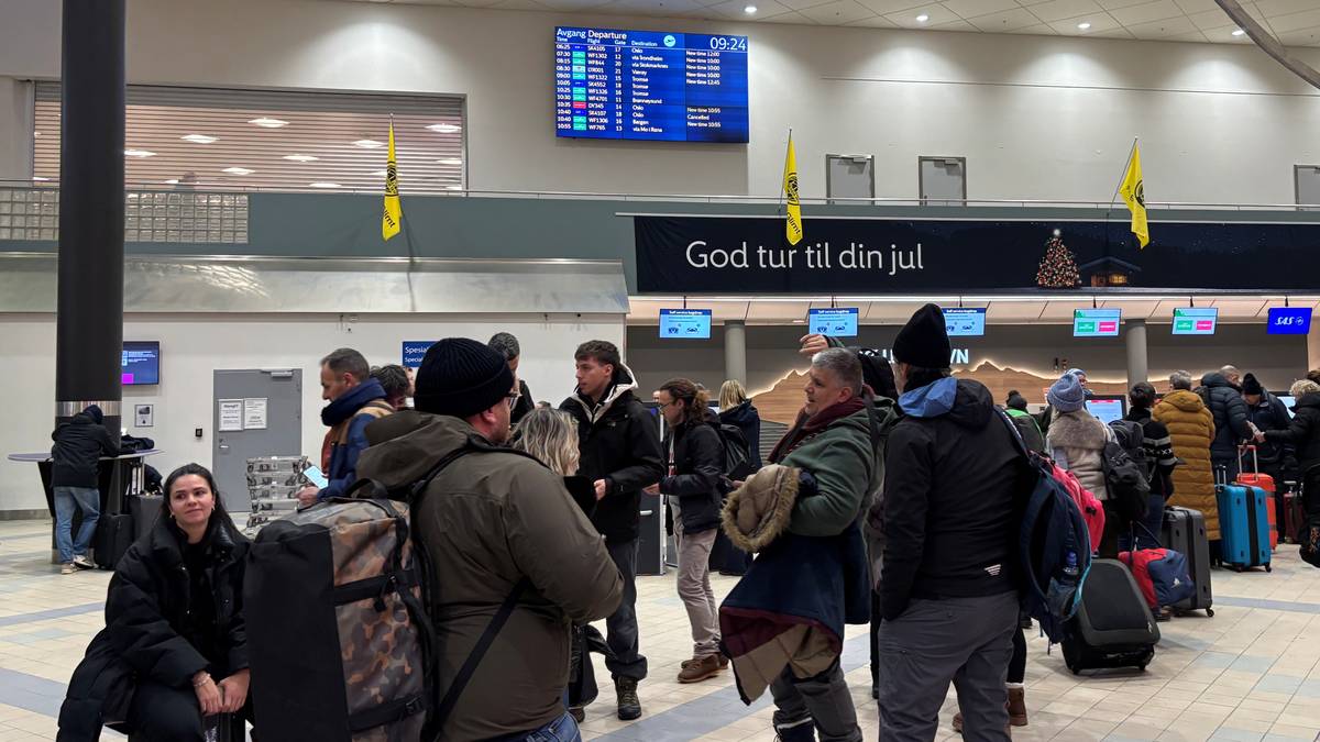 Speilglatt: Uvær lammer Bodø lufthavn