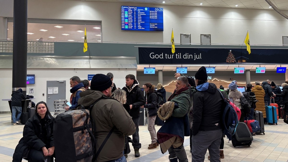 Speilglatt: Uvær lammer Bodø lufthavn