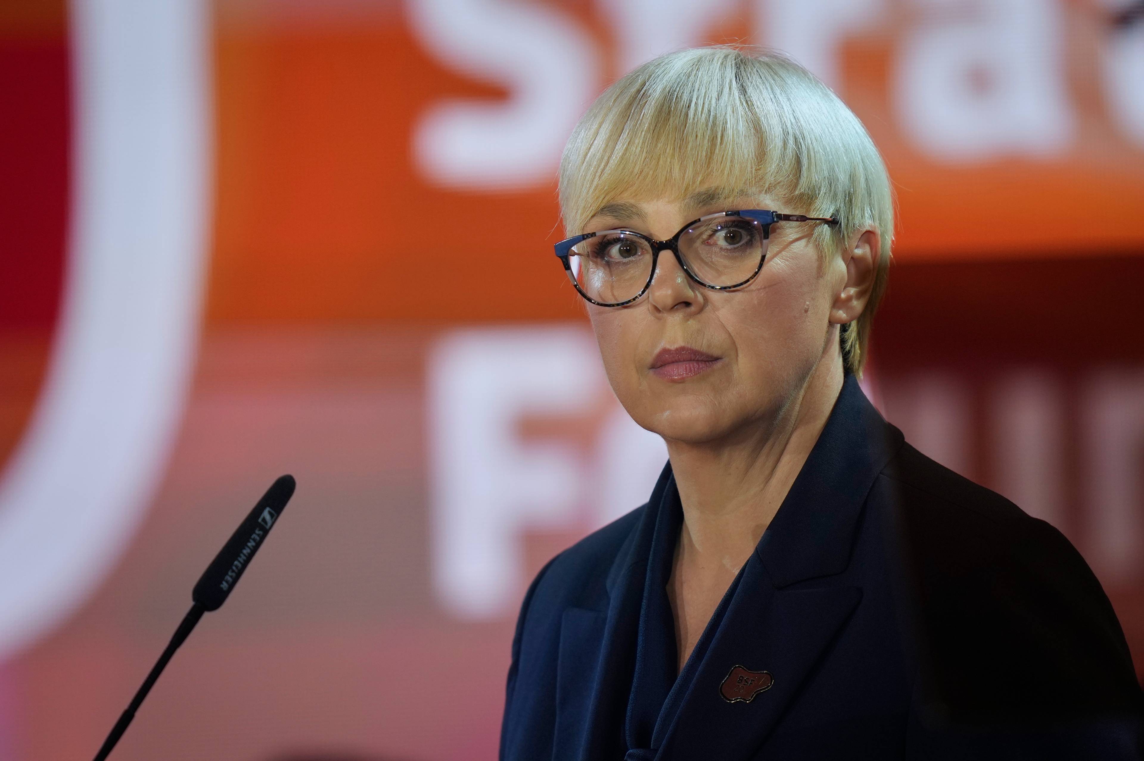 Slovenias president Natasa Pirc Musar