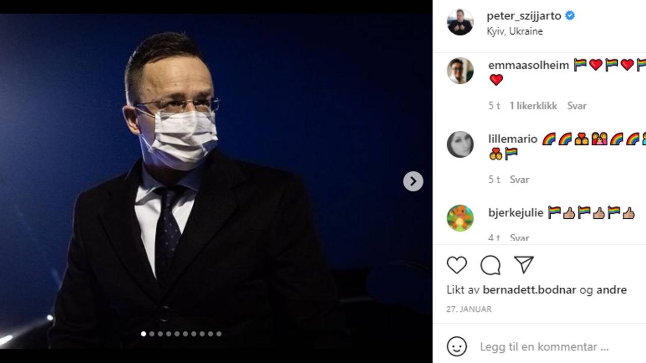 Peter Szijjarto instagram