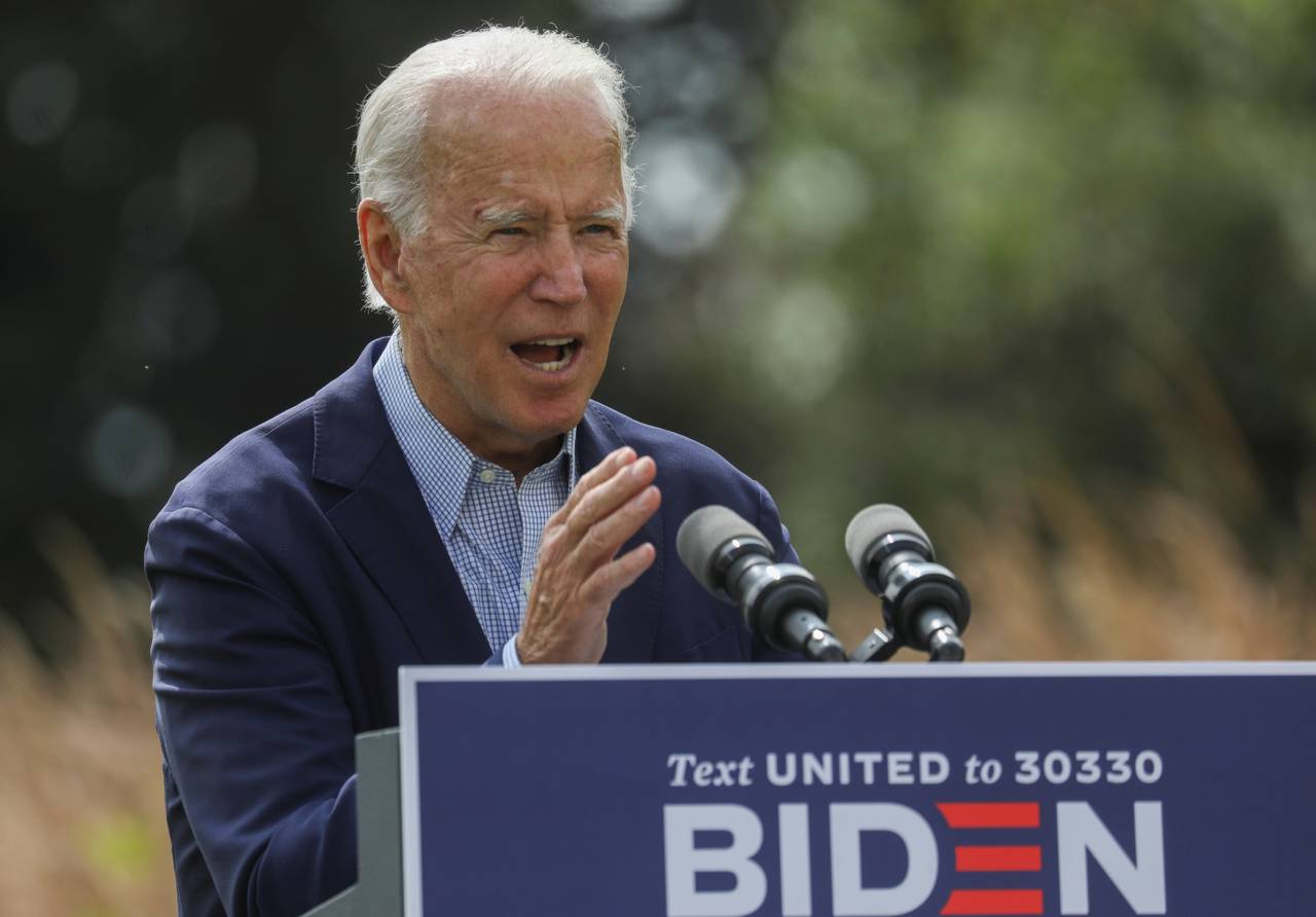 Democratic U.S. presidential nominee Biden holds climate change campaign event in Wilmington, Delaware