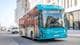 NRK En blå og hvit buss kjører langs en gate i en by. Bussen har nummer 4 og destinasjonen Lepsmark på fronten. Føreren sitter bak rattet og gir tommelen opp. I bakgrunnen er det bygninger og andre kjøretøy. (Bildebeskrivelsen er laget av en KI-tjeneste)