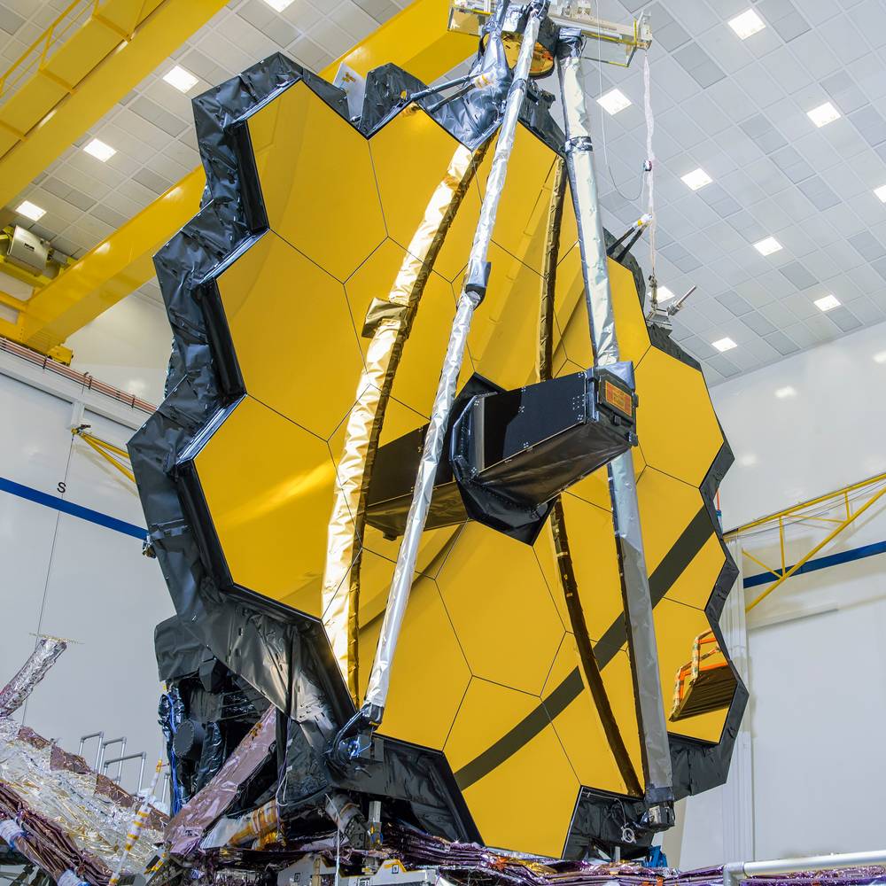 The James b Space Telescope launched into space just before