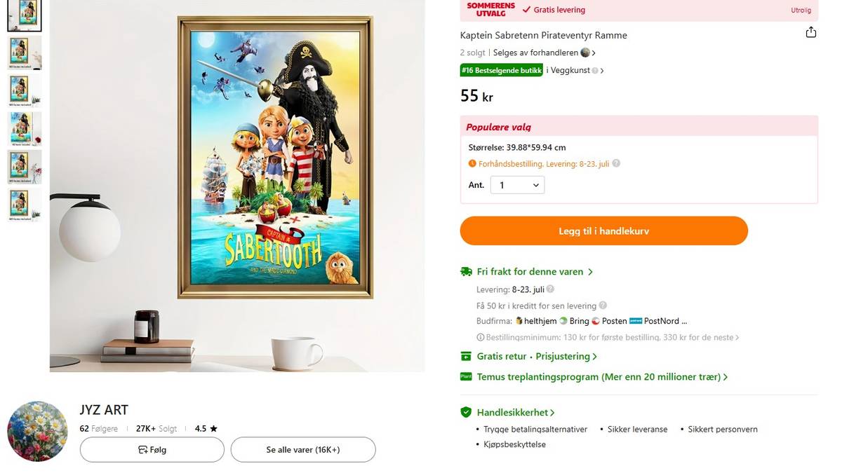 Rammes av piratkopiering