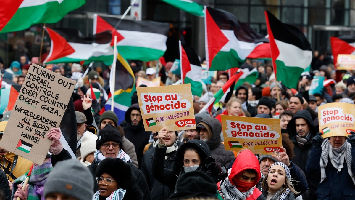 9000 i Palestina-marsj i Brussel