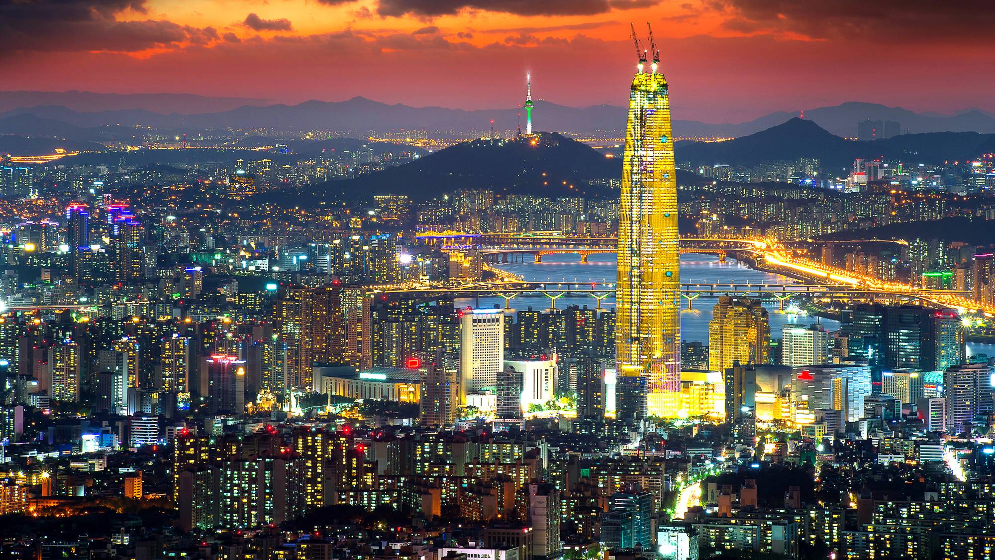 Skyline, Seoul, Sør-Korea