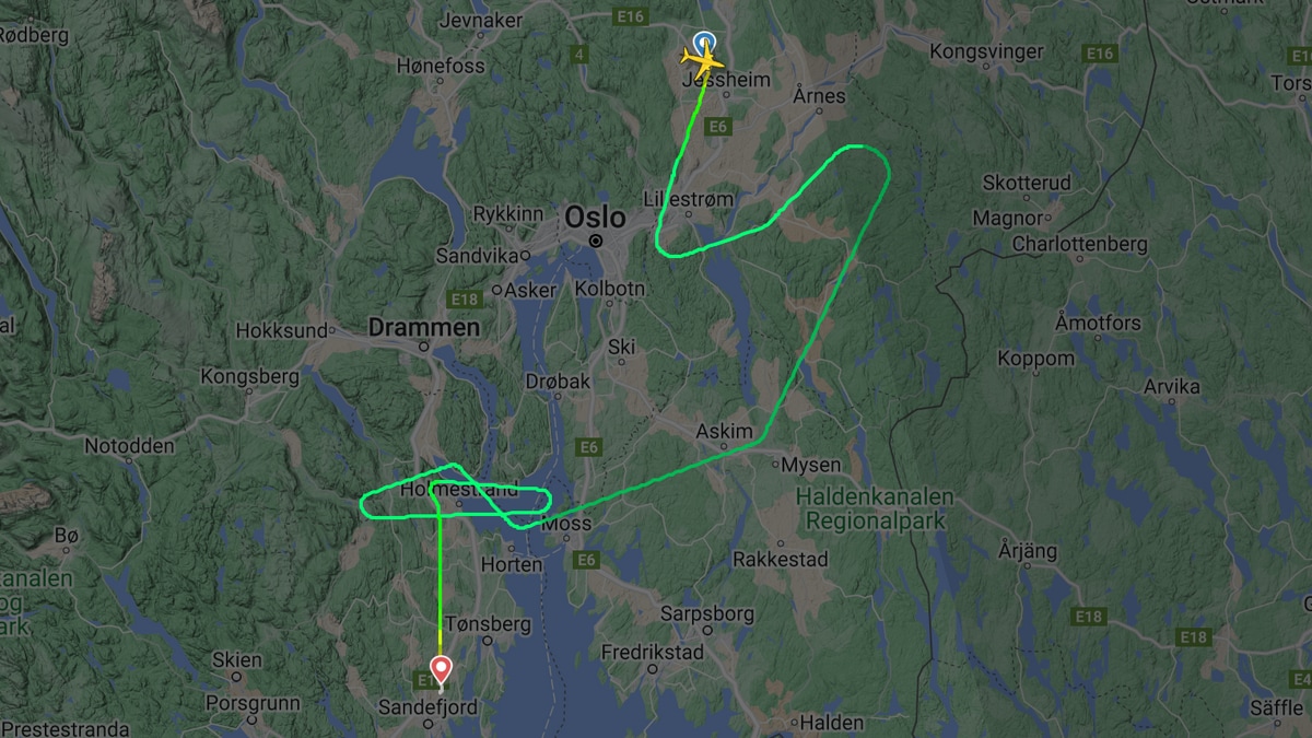 Screenshot from Flightradar