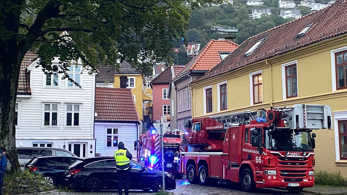 Brann i trehusbebyggelse i Bergen