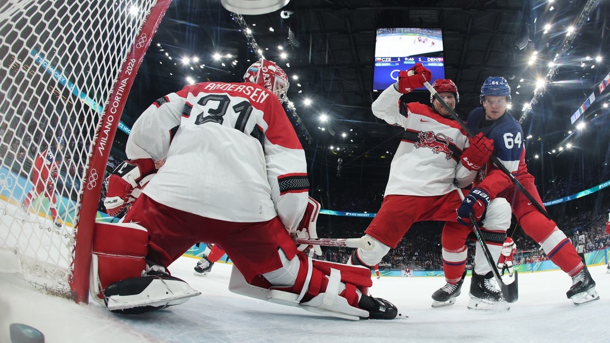 Tsjekkia måtte slite for å slå ut Danmark i OL-ishockeyen