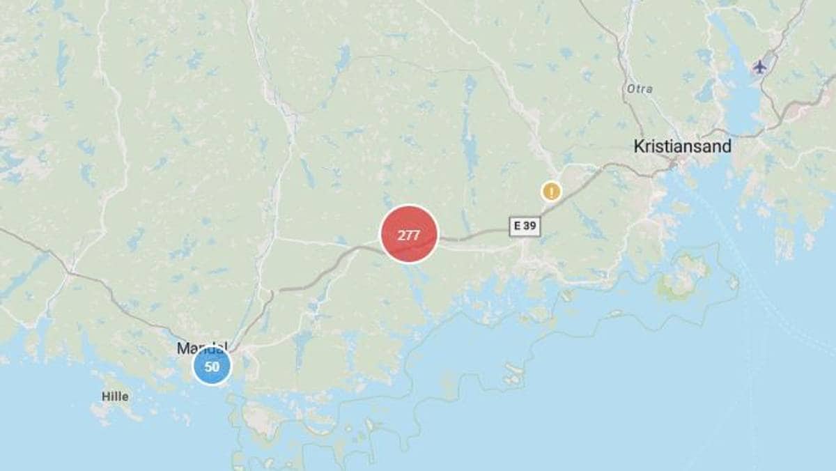Flere hundre uten strøm