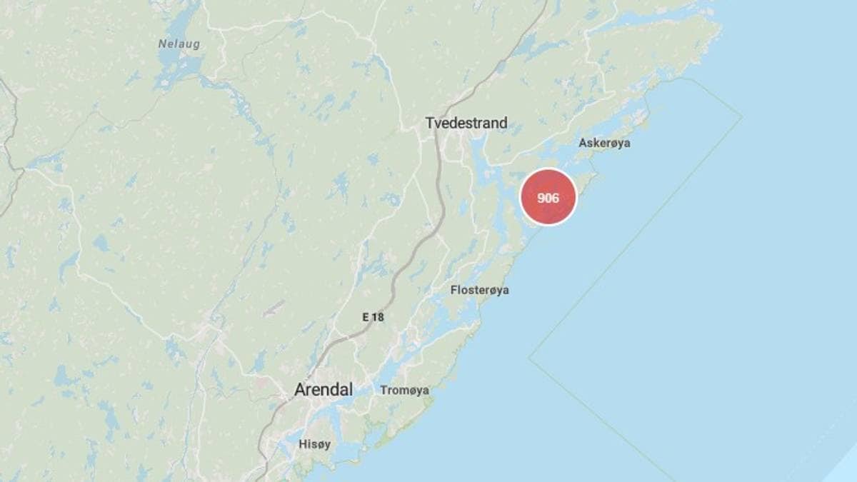 Over 900 uten strøm i Tvedestrand