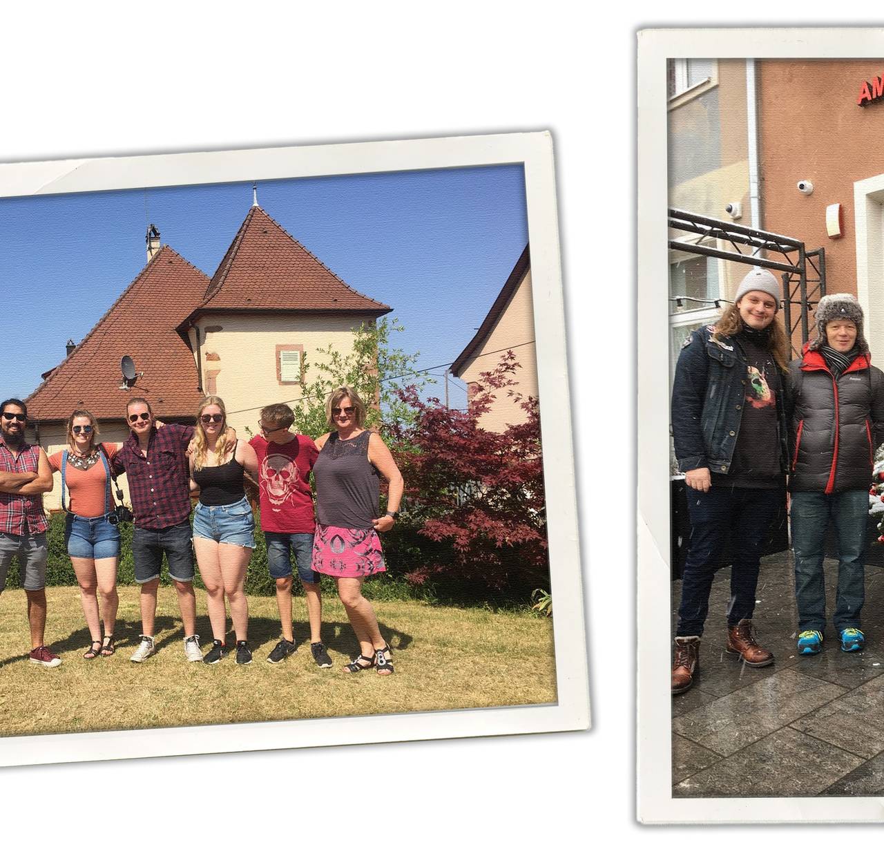 Familien på ferie i Alsace i Frankrike