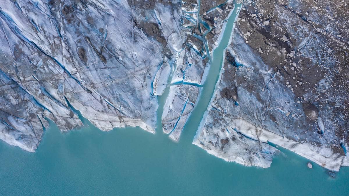 Her har det dukka opp eit nytt fjellvatn på berre éin sommar