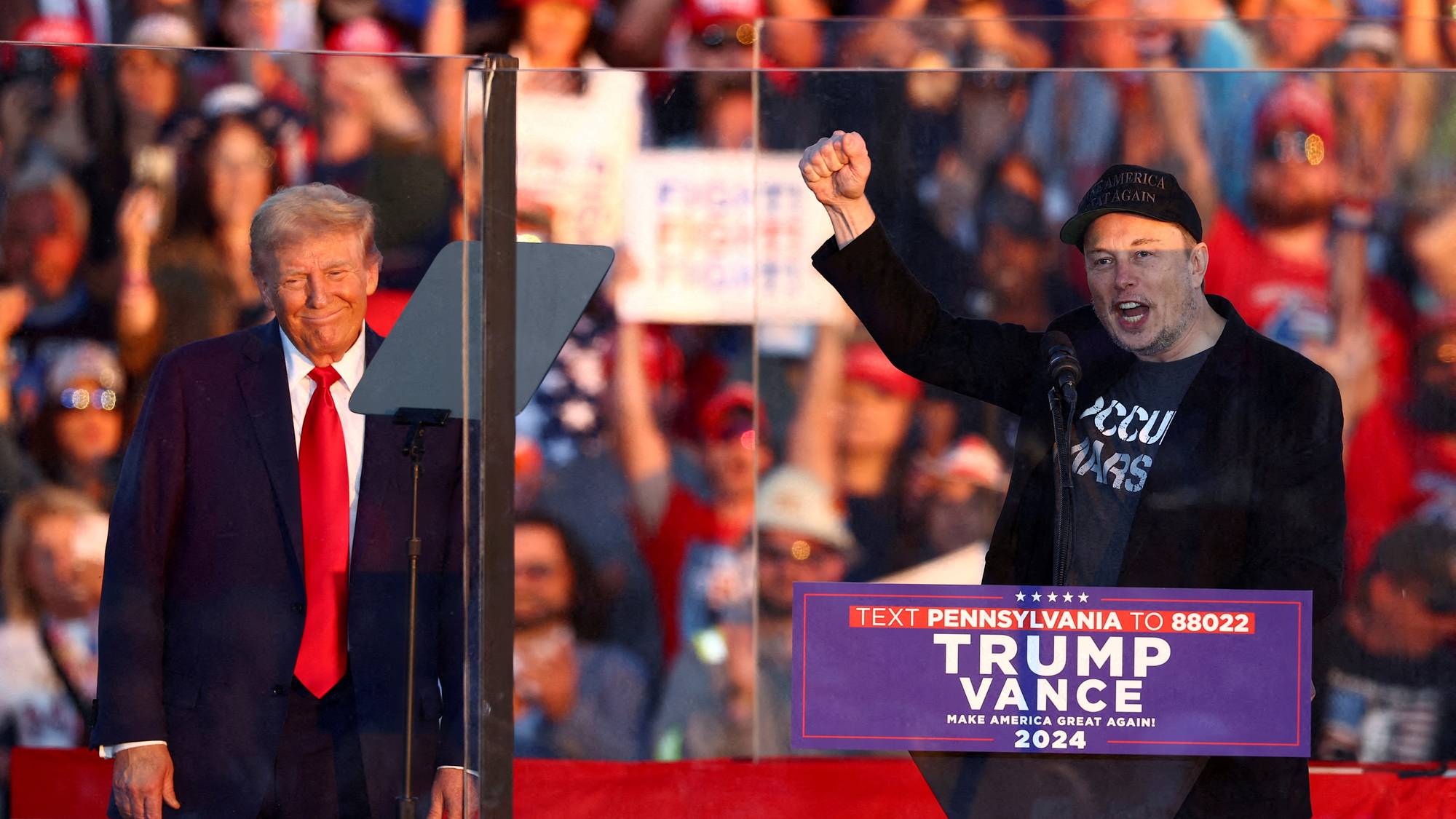 Elon Musk og Donald Trump.
