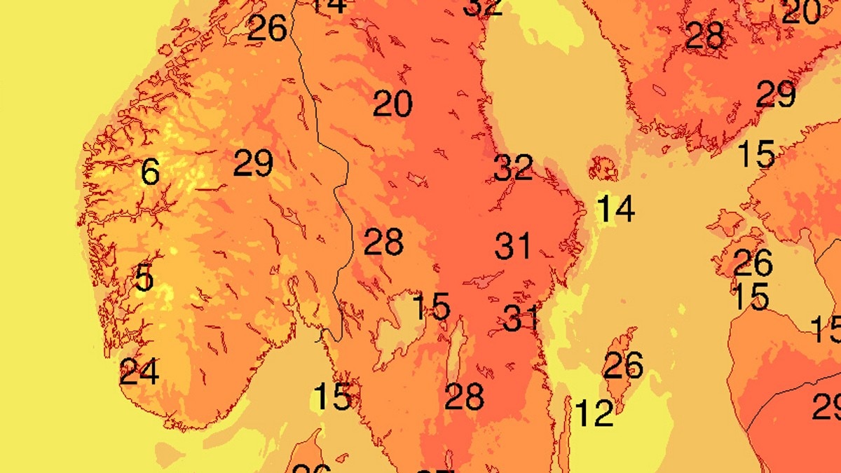 Advarer mot hetebølge i Sverige