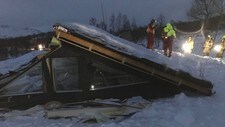 En hytte ble totalødelagt etter et snøkred i Oppdal i januar i år. 