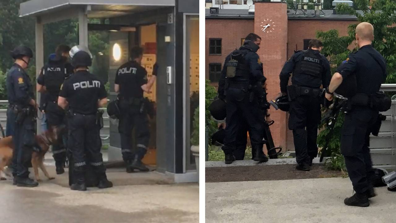Politiet på aksjon i Alnagata i Oslo