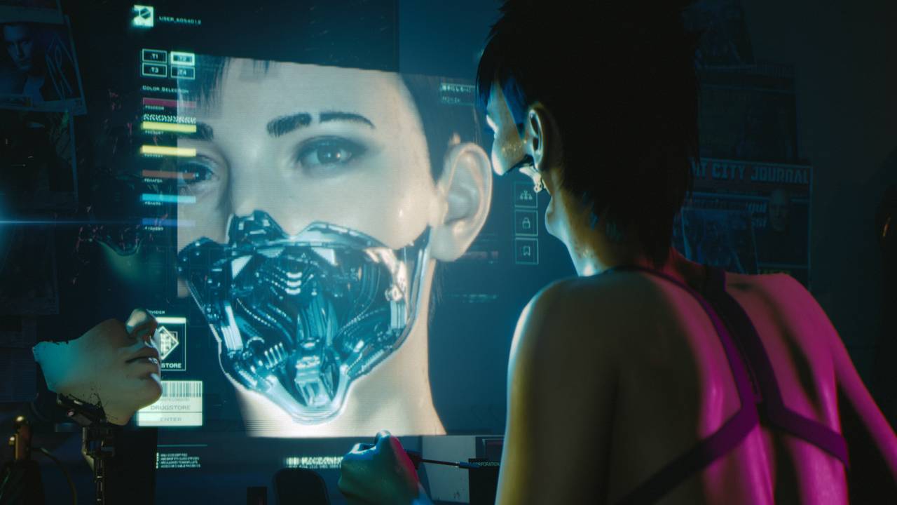 Skjermbilde fra spillet «Cyberpunk 2077».
