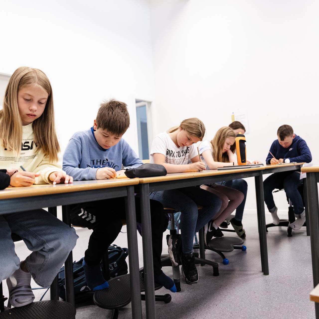 Klasserom på Flatåsen skole