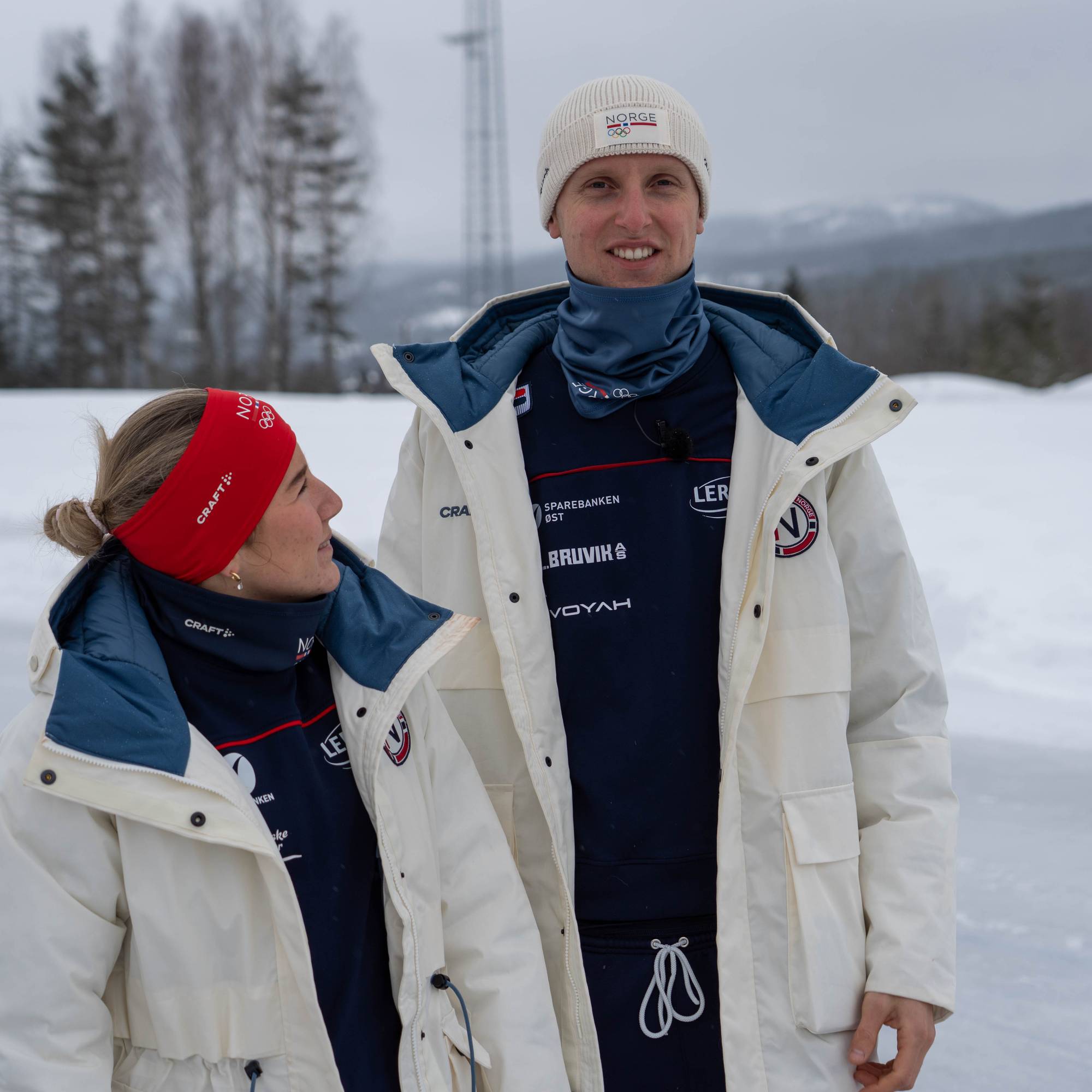 Sander Eitrem og Aurora Grinden Løvås i Nord-Odal. 