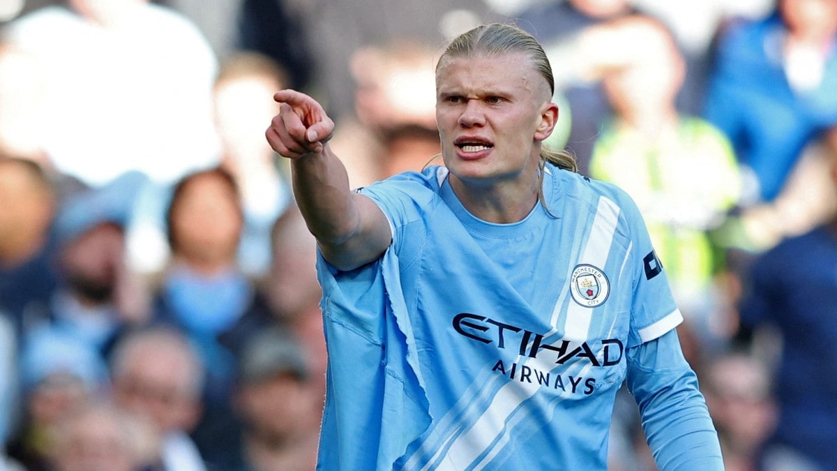 Haaland-m&aring;l tenner gullh&aring;pet: Motstanderen rev i stykker tr&oslash;ya