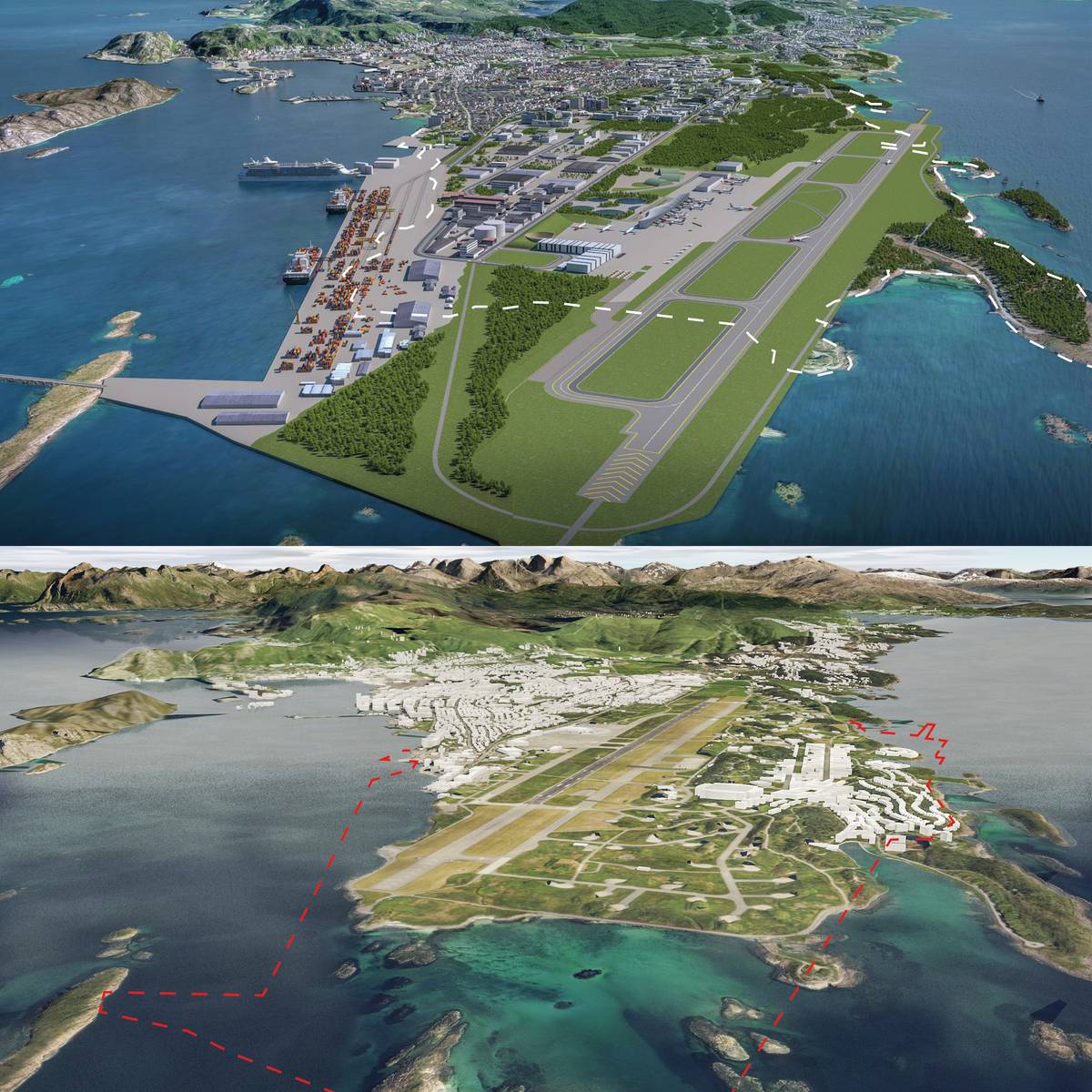 Første spadetak på Bodø lufthavn og prosjektet ny by ny flyplass NRK