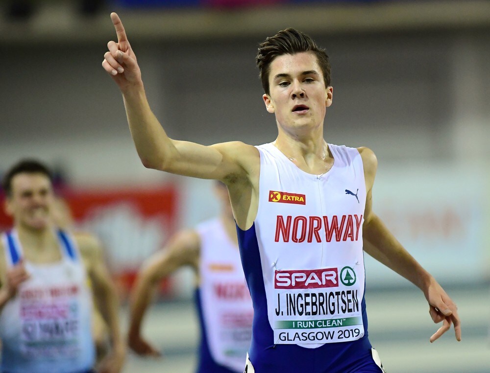 Jakob Ingebrigtsen med sølv på 1500 meter